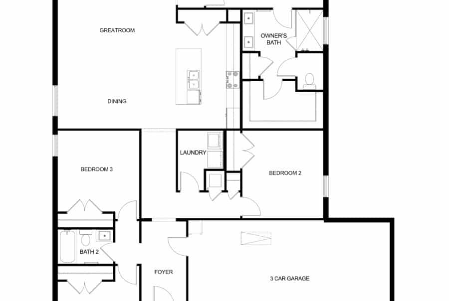 The Aruba (3 car) Floor Plan Photo