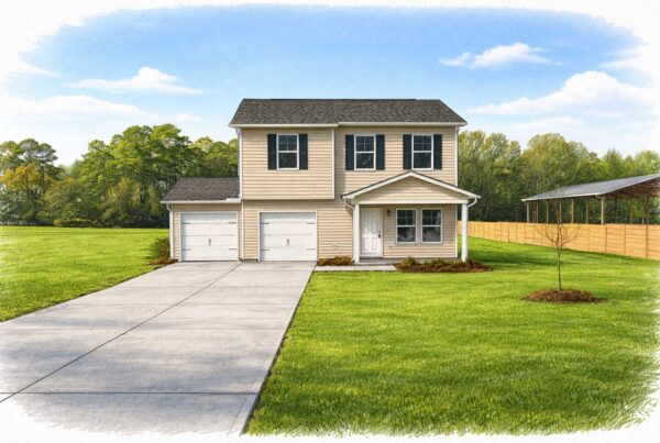 The Oak 2 Car Floor Plan